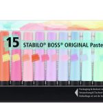 Set de bureau de 15 surligneurs pastel STABILO