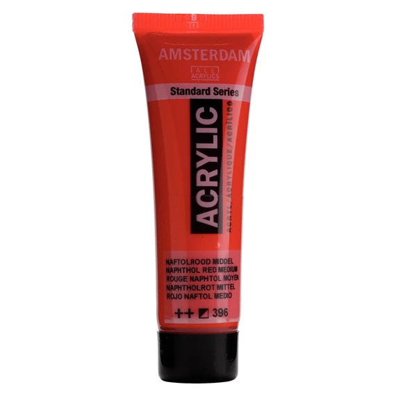 170439603 Acrylique Tube 120 ML Rouge Naphtol Moyen 396 AMSTERDAM – Image 1