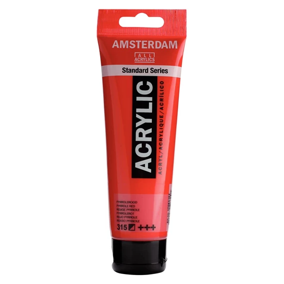 170931522 Acrylique Tube 120 ML Rouge Pyrrole 315 AMSTERDAM – Image 1