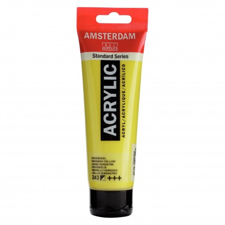 2797-large_default Acrylique Tube 120 ML Jaune Verdâtre 243 AMSTERDAM – Image 1