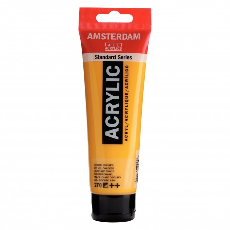 2814-large_default Tube Acrylique 120 ML Jaune Azo Foncé 270 AMSTERDAM – Image 1