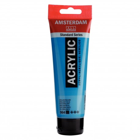 2898-large_default Acrylique Tube 120 ML Bleu Brillant 564 AMSTERDAM – Image 1
