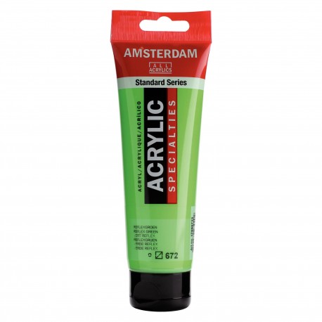 2940-large_default Acrylique Tube 120 ML Vert Reflex 672 AMSTERDAM – Image 1