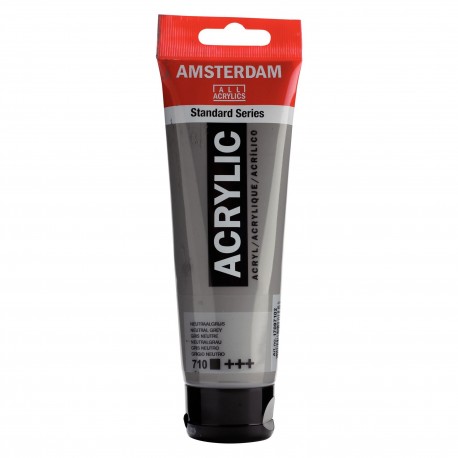 2946-large_default Acrylique Tube 120 ML Gris Neutre 710 AMSTERDAM – Image 1