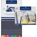Boite Métal de 24 Crayons Couleur Professionnel GOLDFBER  FABER-CASTELL