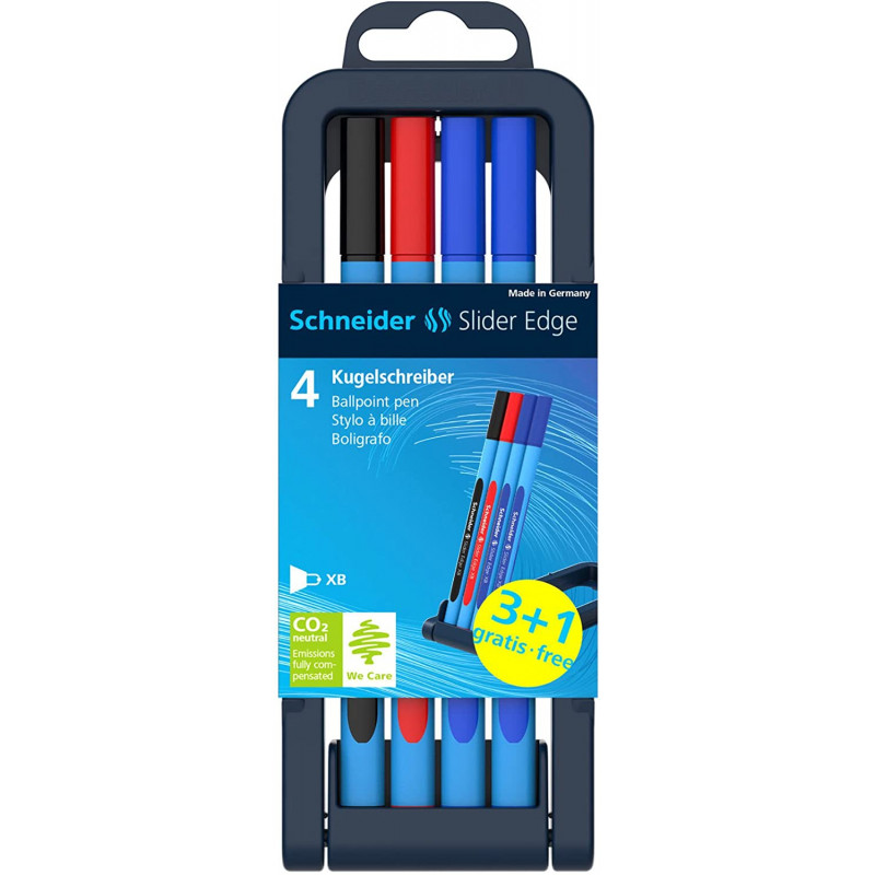 pochette-4-x-stylos-schneider-slider-edge-xb-14-mm Boîte Slider Edge De 4 SCHNEIDER – Image 1