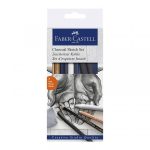 Boite Fusain & Gomme &Crayon Blanc & Crayon Noir FABER-CASTELL