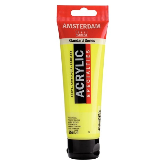 standard-series-acrylique-tube-120-ml-jaune-reflex-256-amsterdam- Acrylique Tube 120 ML Jaune Reflex 256 AMSTERDAM – Image 1