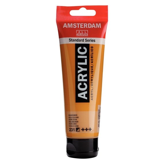 standard-series-acrylique-tube-120-ml-ocre-d-or-231-amsterdam Acrylique Tube 120 ML Ocre d'Or 231 AMSTERDAM – Image 1