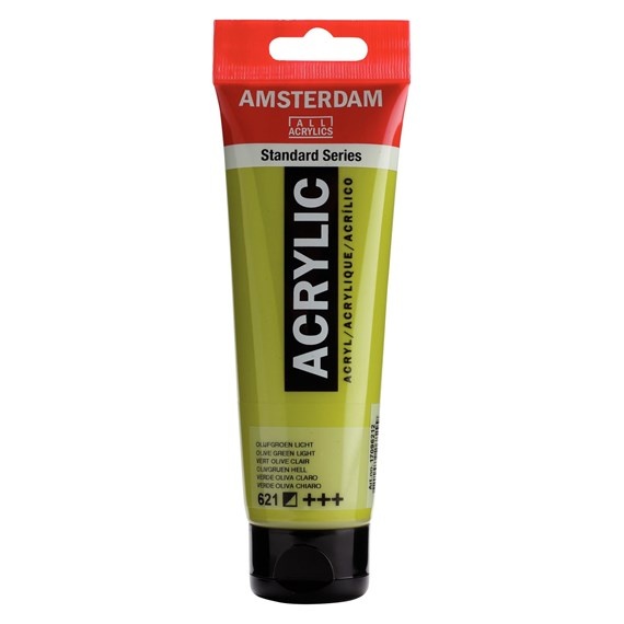 standard-series-acrylique-tube-120-ml-vert-olive-clair-621-amsterdam Acrylique Tube 120 ML Vert Olive Clair 621 AMSTERDAM – Image 1
