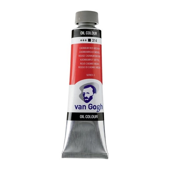 OIL 314 40 ML Tube Peinture A l'huile 314 Rouge Cadmium Moyen de 40ML SERIES 2 VAN GOGH – Image 1