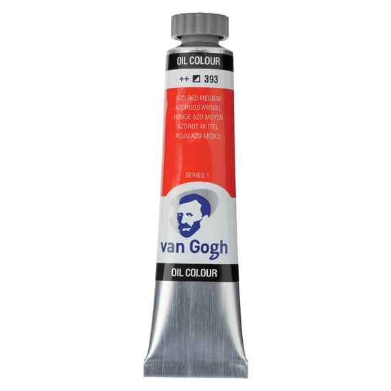 OIL 393 20ML Tube Peinture A l'huile 393 Rouge Azo Moyen de 20ML SERIES 1 VAN GOGH – Image 1