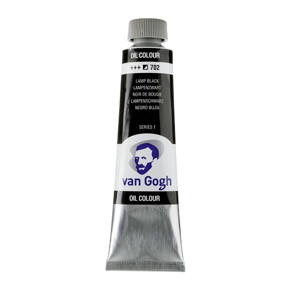 OIL 702 40 ML Tube Peinture A l'huile 702 Noir de Bougie de 40ML SERIES 1 VAN GOGH – Image 1