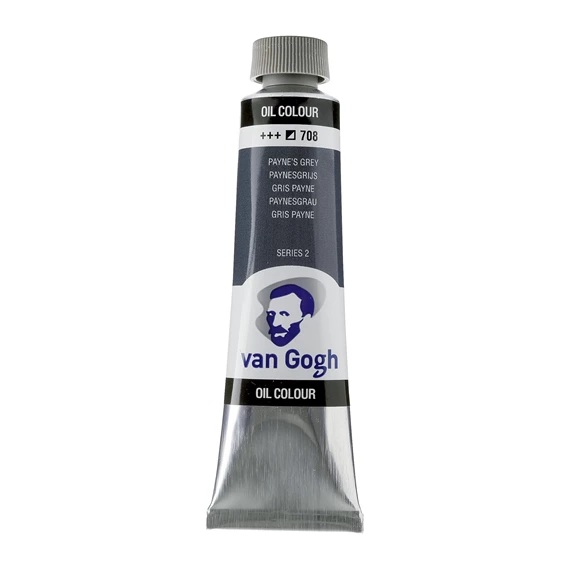 OIL 708 40 ML Tube Peinture A l'huile 708 Gris de Payne de 40ML SERIES 2 VAN GOGH – Image 1