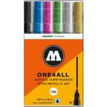 Pochette de 6 Marqueur Acrylique Métallique SET 2MM ONE4ALL MOLOTOW