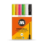 Pochette de 6 Marqueur Acrylique NEON SET 2MM ONE4ALL MOLOTOW