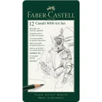 Boîte Crayons Graphite Castell 9000 Art Set de 12 FABER-CASTELL