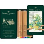 Boîte Crayons de 12 Couleur  Pitt Pastel Pencils  métal  FABER-CASTELL – Image 2