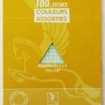 Fiche Bristol Véritable Assorties 100 Feuille A5 SELECTA