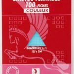 Fiche Bristol Véritable Bleu 100 Feuille A5 SELECTA