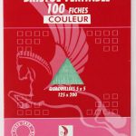 Fiche Bristol Véritable Vert 100 Feuille A5 SELECTA