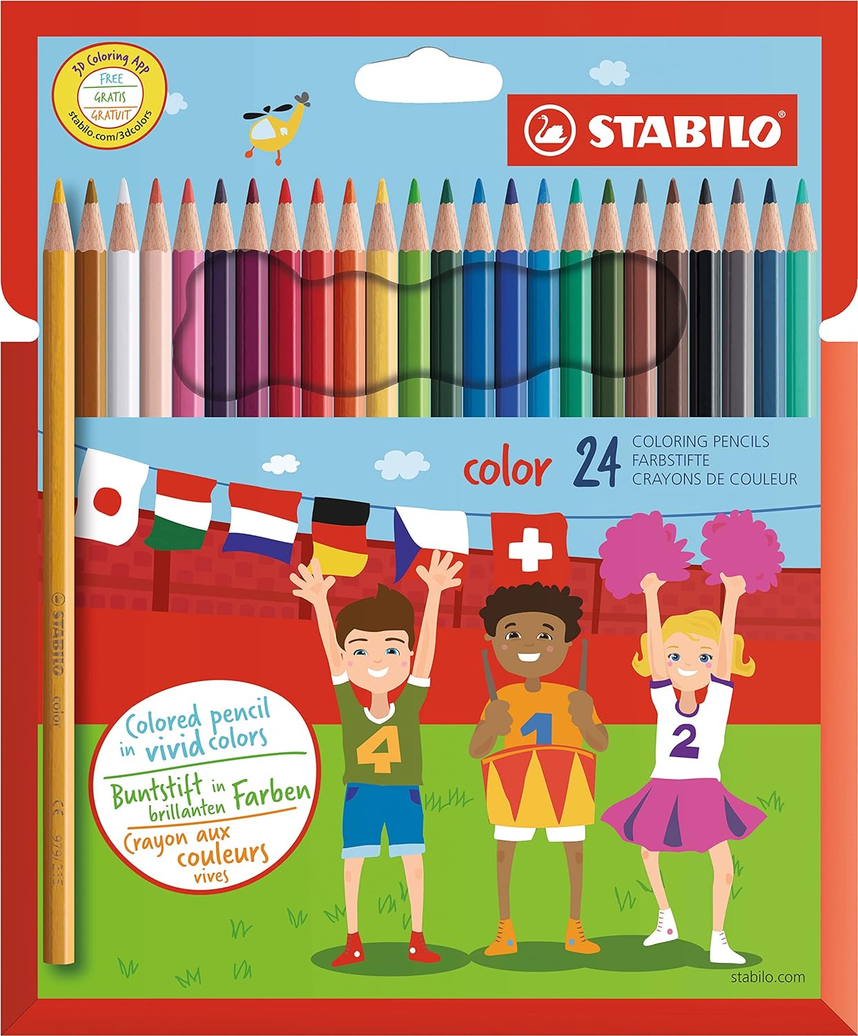 24 Pochette Crayons de 24 couleur STABILO – Image 1