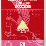 Fiche Bristol Véritable Jaune 100 Feuille A5 SELECTA