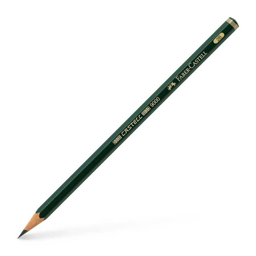 2B Crayon graphite Castell 9000 2B FABER-CASTELL – Image 1