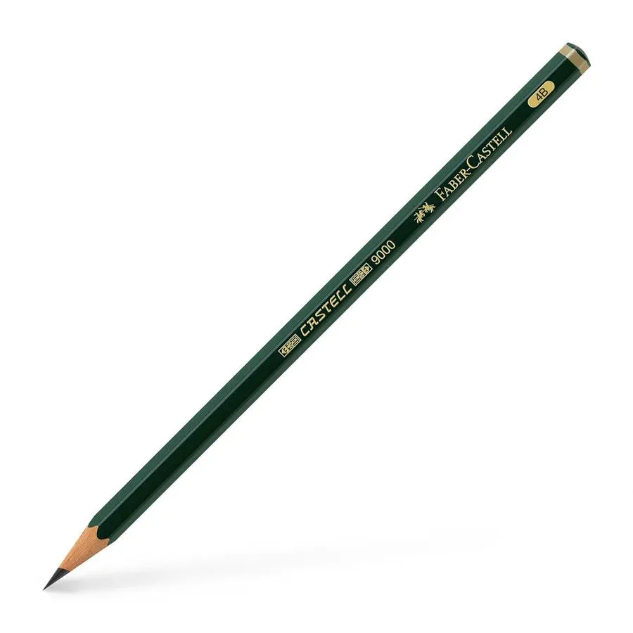 4B Crayon graphite Castell 9000 4B FABER-CASTELL – Image 1