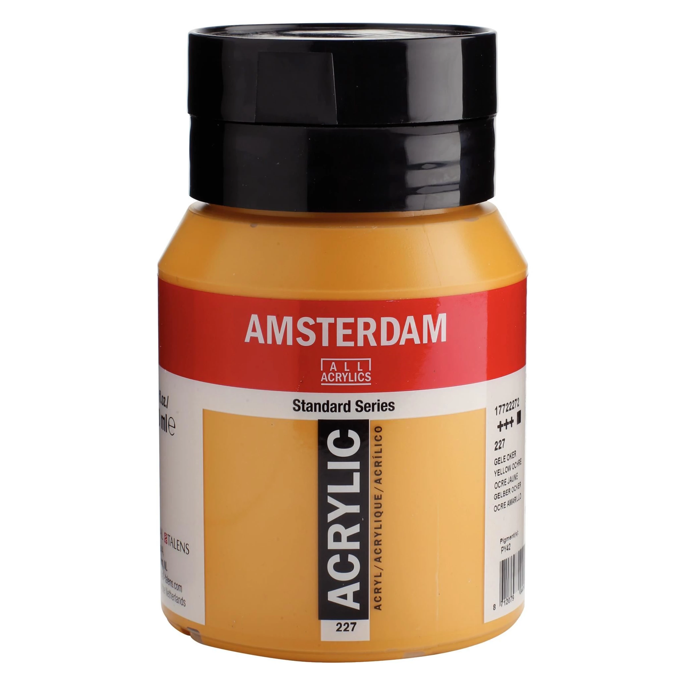 500-227 Acrylique Pot 500 ML Ocre Jaune 227 AMSTERDAM – Image 1