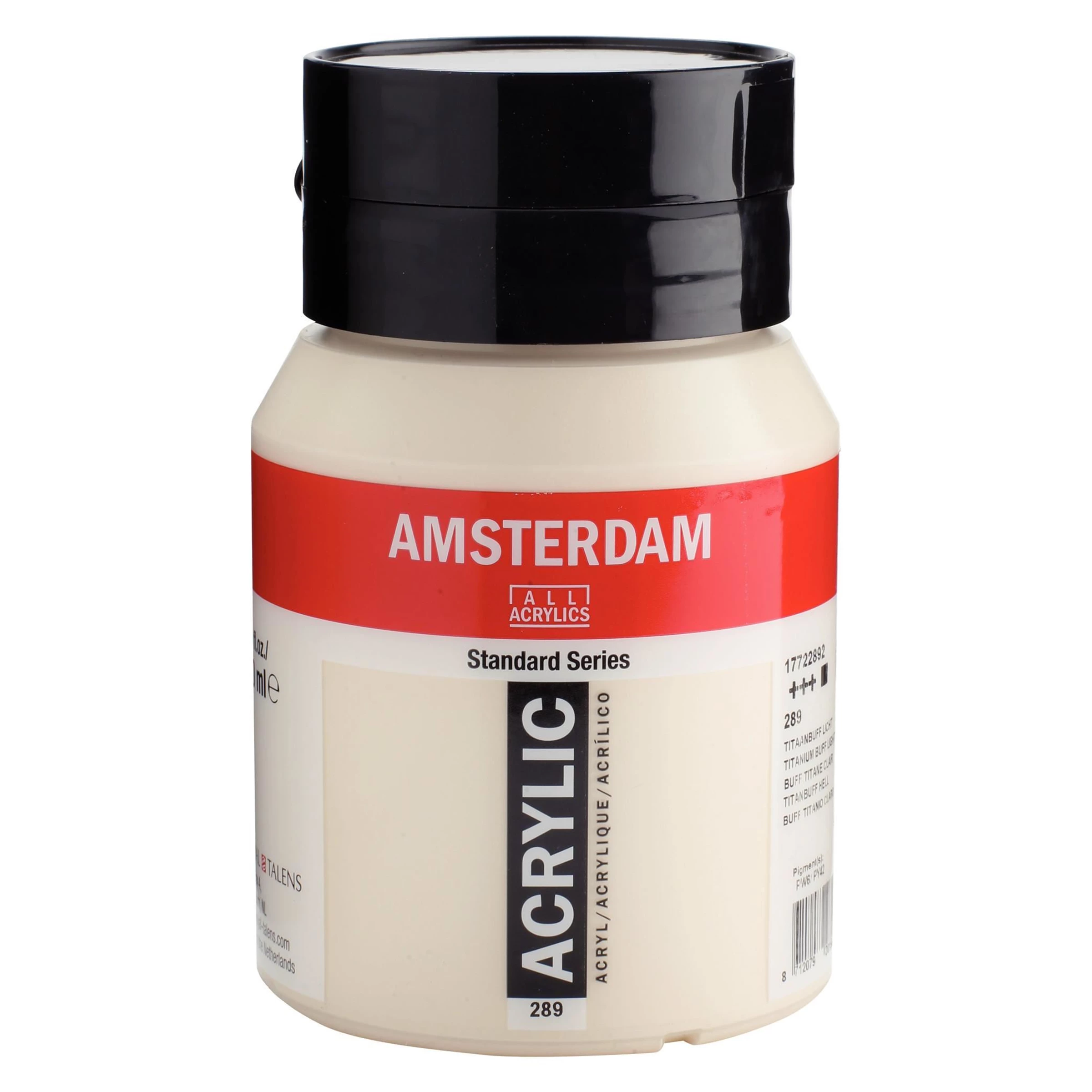 500-289 Acrylique Pot 500ML Fauve titane clair 289 AMSTERDAM – Image 1