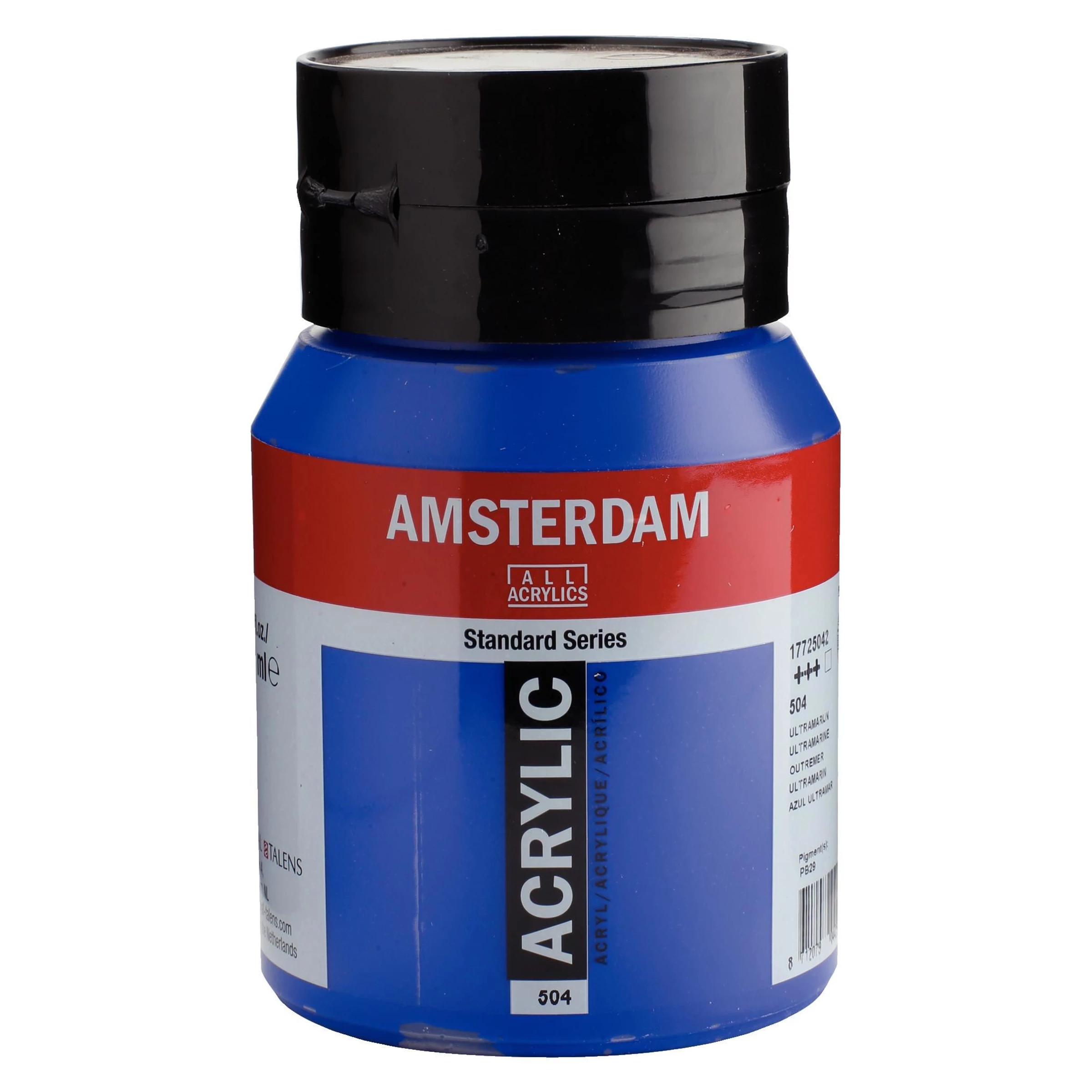 500-504 Acrylique Pot 500 ML Outremer 504 AMSTERDAM – Image 1