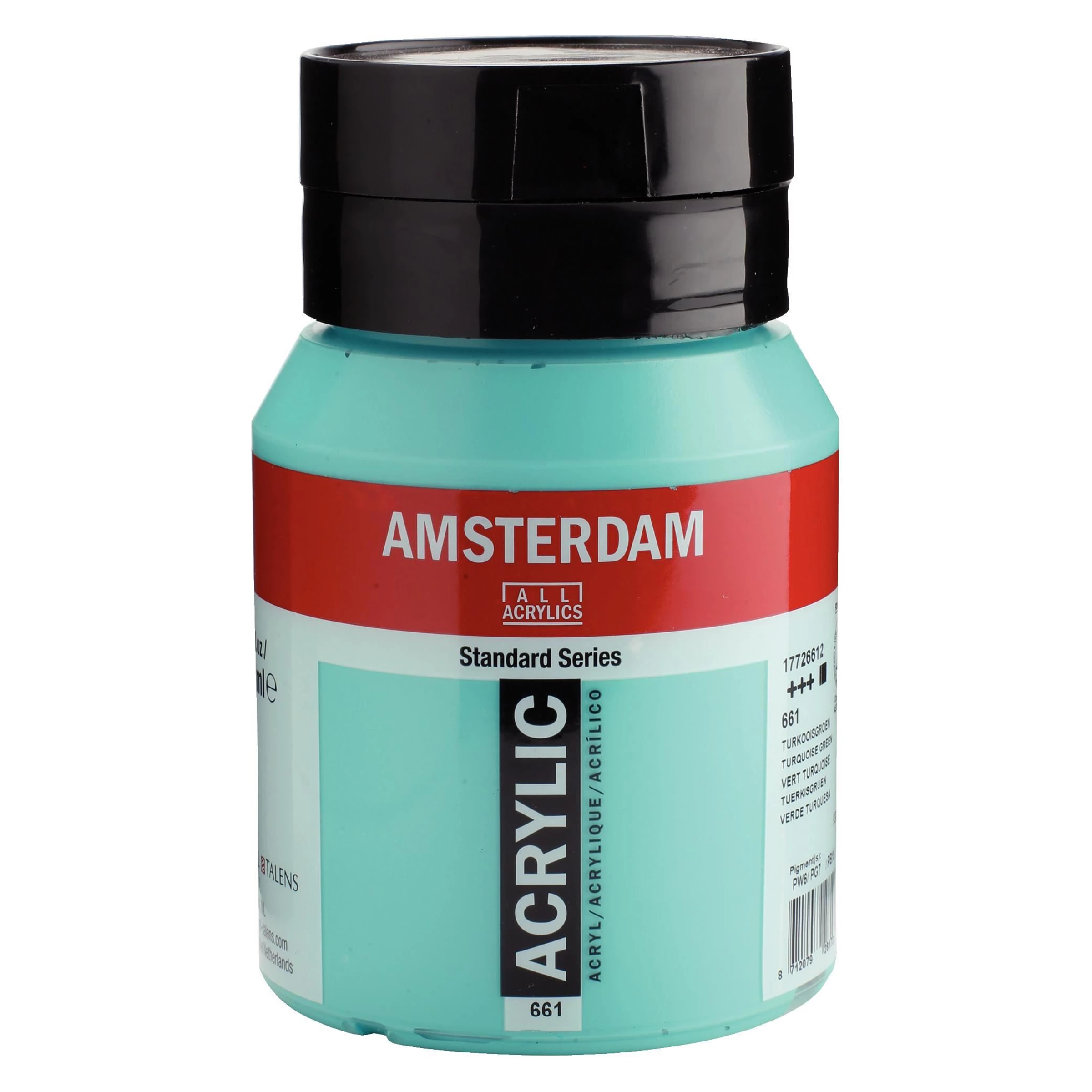 500-661 Acrylique Pot 500 ML Vert turquoise 661 AMSTERDAM – Image 1