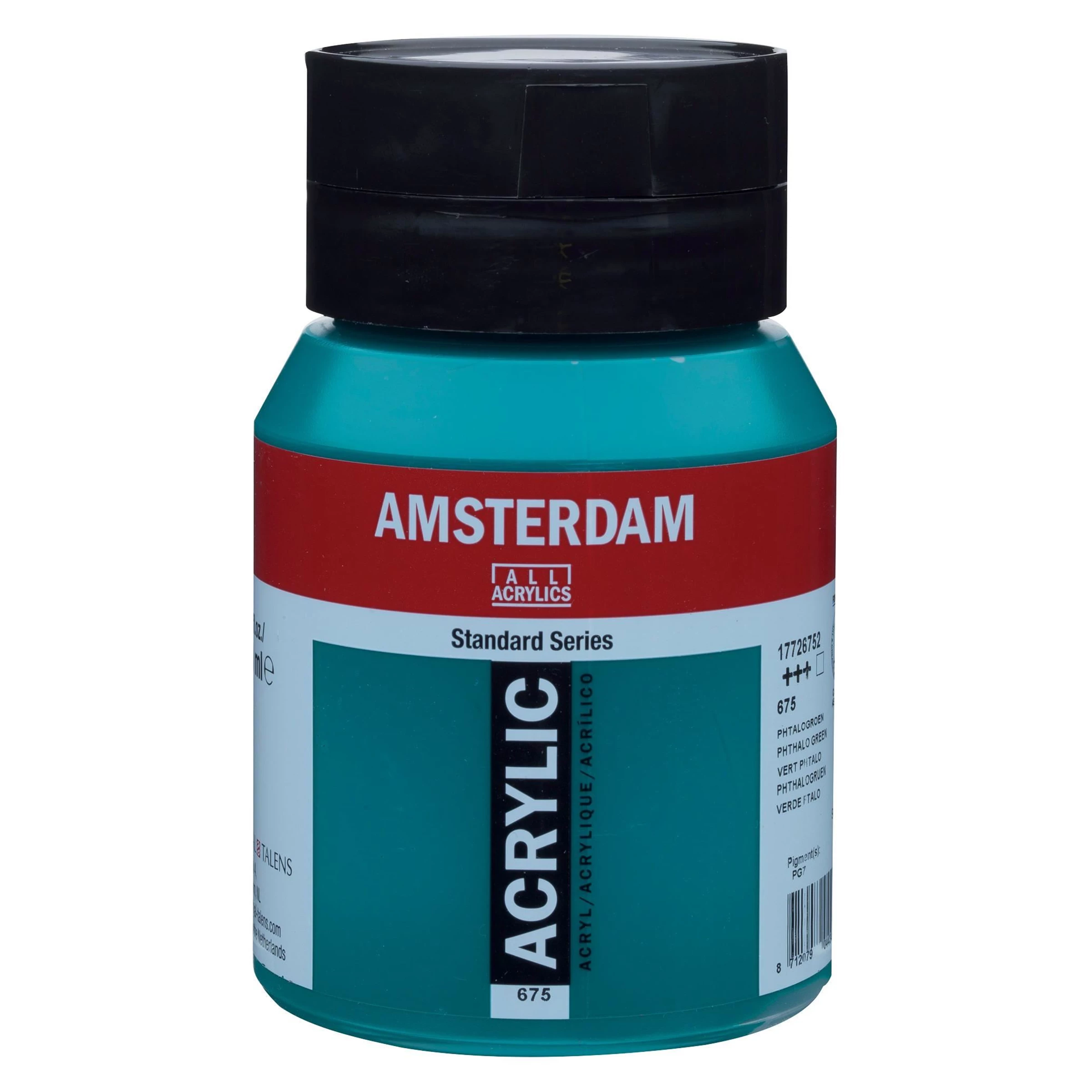 500-675 Acrylique Pot 500 ML Vert phtalo 675 AMSTERDAM – Image 1