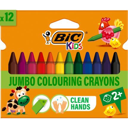 Pochette Crayons de Cire 12 couleur BIC