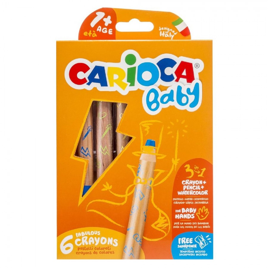 CARIOCA B Pochette Crayons de 6 couleur baby CARIOCA – Image 1