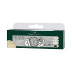 Pochette de 4 marqueurs Pitt artist Pen black & White FABER-CASTELL