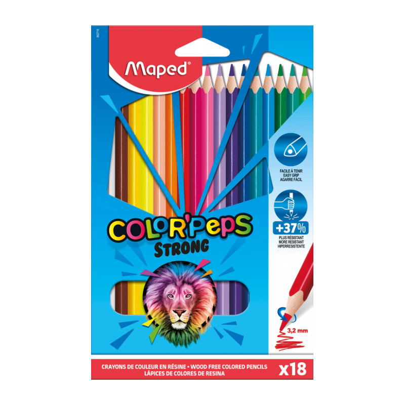 CS Pochette Crayons de 18 couleur strong MAPED – Image 1