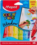 Pochette Feutres de 6 couleur vitres-Window  MAPED