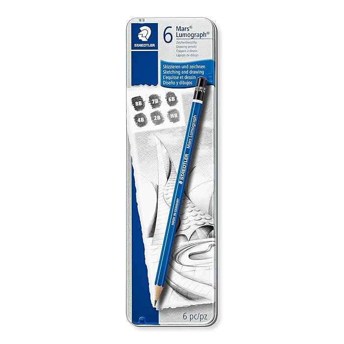 KK Boite de 6 Crayon Noir Mars Lumograph STAEDTLER – Image 1