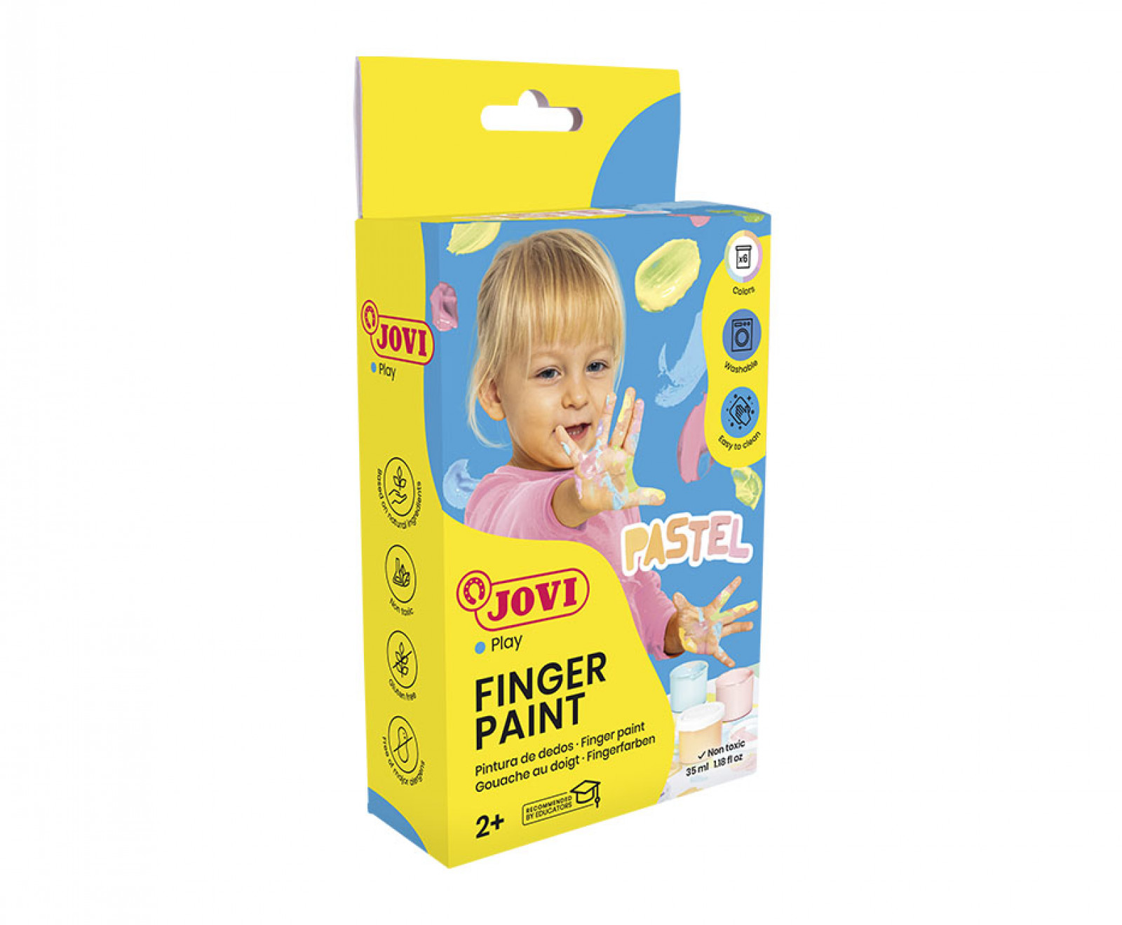 KKKKUYYYY Finger Paint Gouache de 6 Couleurs Pastel JOVI – Image 1