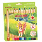 Pochette de 12 Crayons de Couleurs Trimax ALPINO