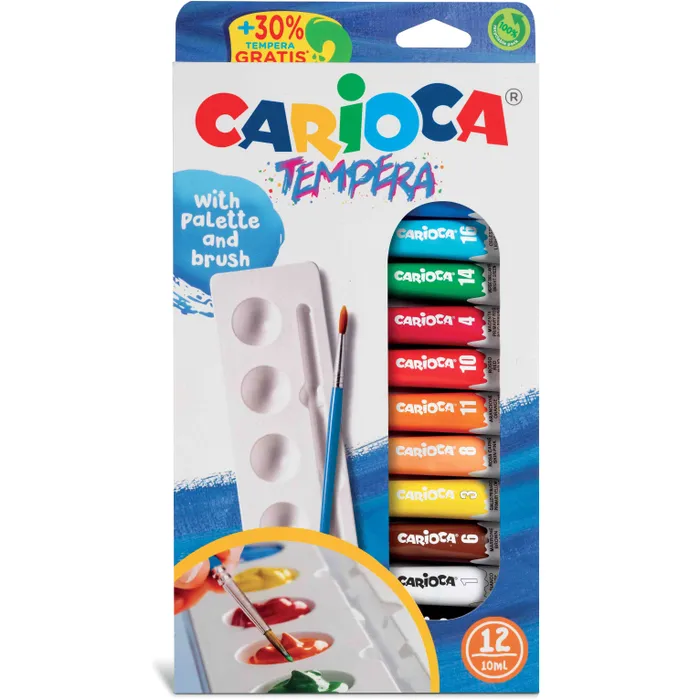MMMM Tempera de 12 Couleurs Gouache CARIOCA – Image 1