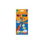 Pochette Crayons de 12 Couleurs kids EVOLUTION élocutions  BIC