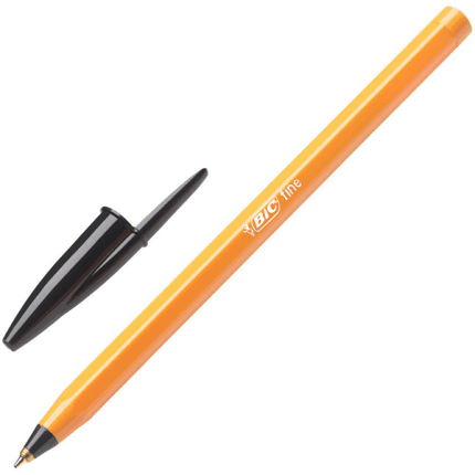 Stylo Pointe Fine Original Orange  BIC - Noir