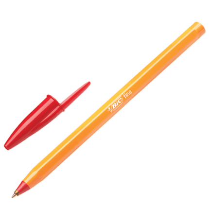 Stylo Pointe Fine Original Orange  BIC - Rouge