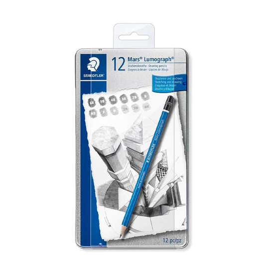 V Boite de12 Crayon Noir Mars Lumograph STAEDTLER – Image 1