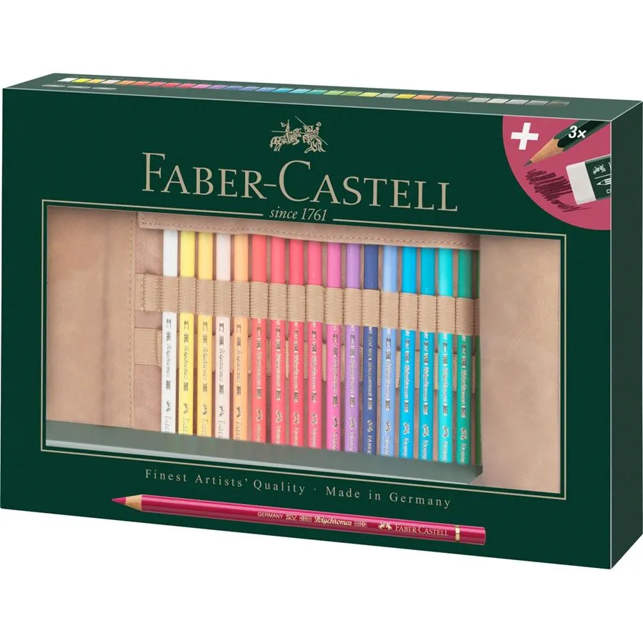 coul Trousse Crayon de couleur Polychromos 34 Pieces FABER-CASTELL – Image 1