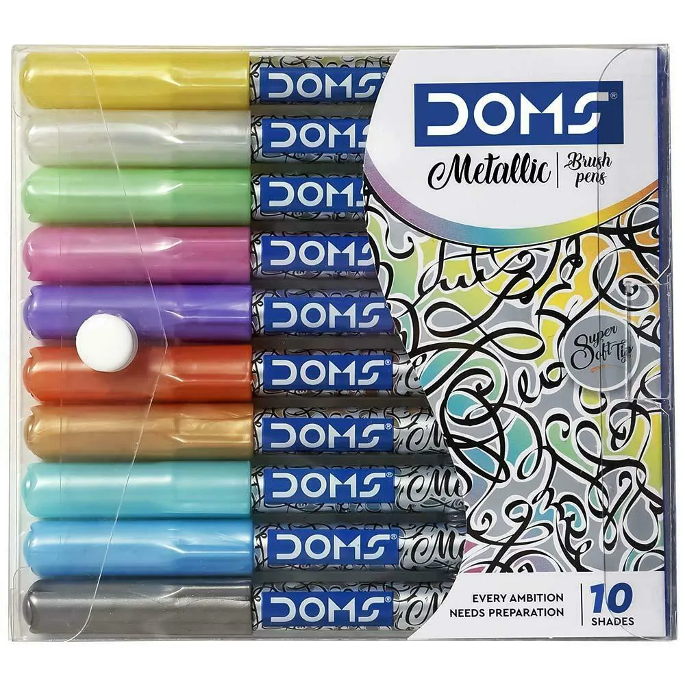 doms-metallic-brush-pen-10-shades-product-images-o492571940-p591013536-0-202206160648 Marqueur Metallic brush pens – Image 1