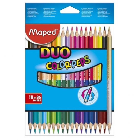 duo Pochette Crayons de 36 Couleur 18 Pies Duo MAPED – Image 1